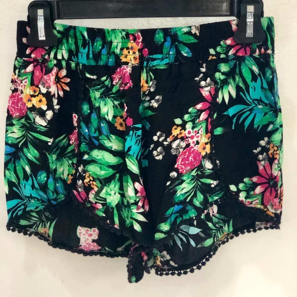 Floral High Waisted Shorts